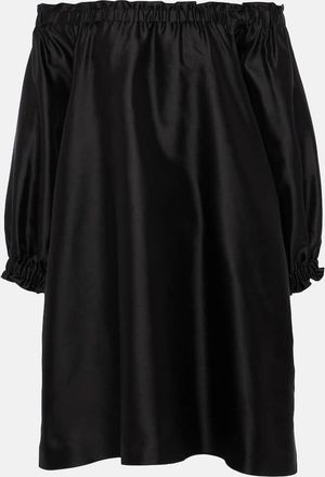 Max Mara Lepre off-shoulder silk and cotton minidress
