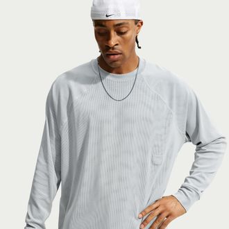 Nike Mens N.A.C. Dri-FIT Long-Sleeve Top in Grey | IM5601-077