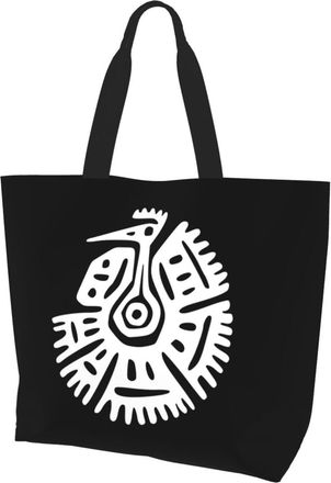 AOOEDM Mayan Symbol Of Mexico Ladies Canvas Tote Reusable Shopping Bag