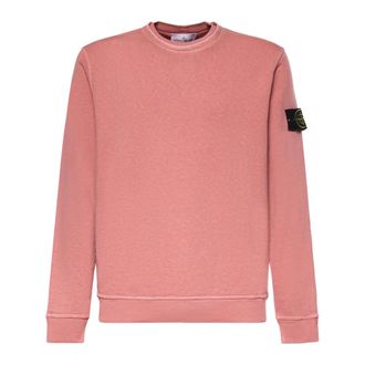 Stone Island Sweatshirts, male, Pink, Size: M Malfil&eacute; Fleece Old Effect Sweatshirt