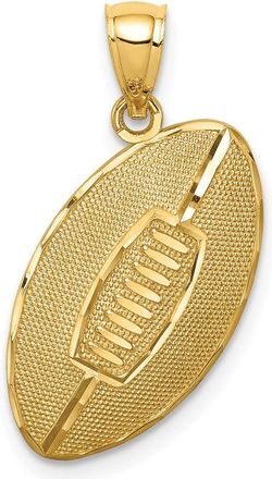 Diamond2Deal 14k Yellow Gold Football Pendant