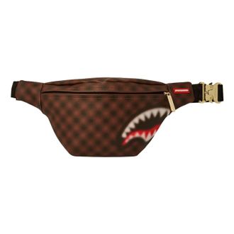 Sprayground Sharks In Paris Blur Effect Savvy Crossbody Black Brown B6850