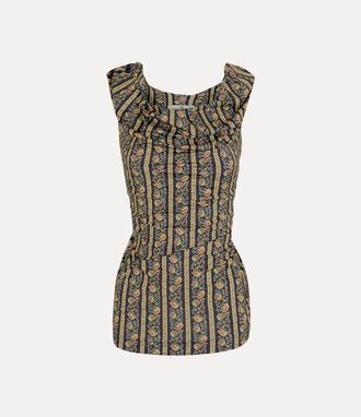 Vivienne Westwood Ginnie Jersey Top Print Technical Jrsy Floral Artwork XS Women