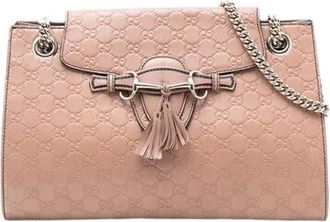 Gucci Pre-owned Shoulder Bags, female, Brown, Size: ONE SIZE Pre-owned Emily Shoulder Bag