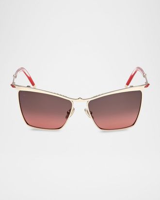 Christian Louboutin Hot Chick LB0020 56mm Metal Square Sunglasses
