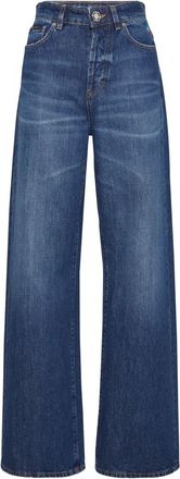 Philipp Plein Skater Fit Jeans - Dames - Loose Fit Jeans - Blauw - W30 - Katoen - Jeans