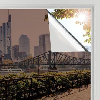 OEM L&aacute;mina Adhesiva Para Ventanas Tuserxln Rabbitgoo Con Efecto Espejo Unidireccional, Para Vidrio, Papel Espejo &Uacute;nico, Resistente A Los Rayos Uv, Marr&oacute;n-