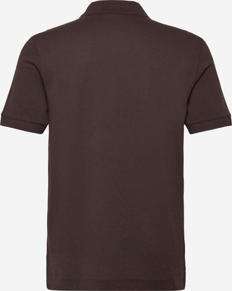 HUGO BOSS Mens Polo Shirt Dark Brown Cotton T-shirts And Polos