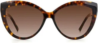 Jimmy Choo London Gradient Brown Sinnie/G/S Cat-Eye Celluloid Sunglasses