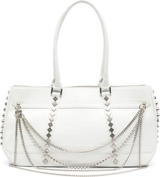 Yohji Yamamoto chain-detail leather shoulder bag - women - Nappa Leather - One Size - White