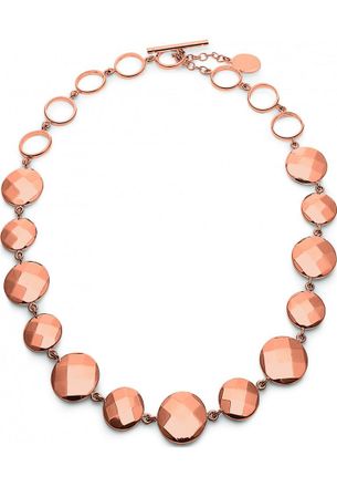 Folli Follie Womens 1N9T144R Ladies Necklace - Rose Gold Stainless Steel - One Size