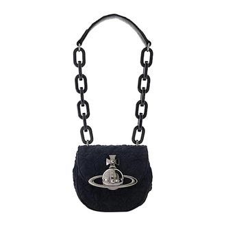 Vivienne Westwood Shoulder Bags, female, Black, Size: ONE SIZE Jodie Saddle Bag