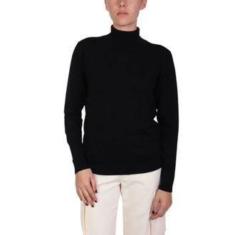 Max Mara Truien & Vesten, Dames, Zwart, M, Stretch viscose coltrui