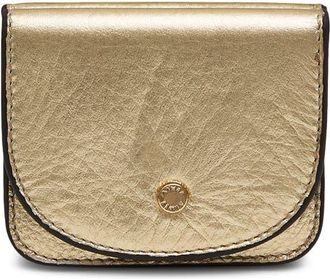 Aim&eacute;e Pucker Up Leather Wallet in Warm Champagne at Nordstrom
