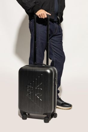 Emporio Armani Suitcase With Wheels, Mens, Black