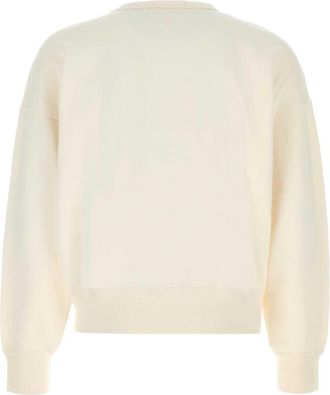 Polo Ralph Lauren Mens Logo-Print Cotton Blend Sweatshirt Beige Polyester Sweater