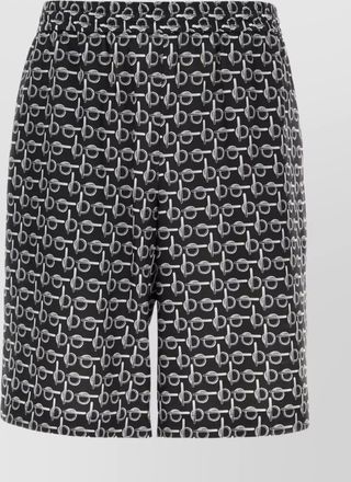 Burberry all-over print silk bermuda shorts