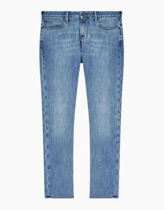 Emporio Armani Mens J06 Lightwash Blue Slim Fit Jeans