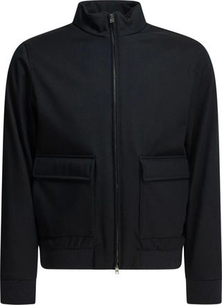 Herno 3 Layers Wool Storm Bomber Jacket - - Jackets - Uomo - Nero - L