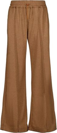 120% Lino Pantaloni con coulisse - Marrone