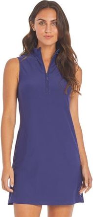 Cabana Life 1/4 Zip Sleeveless Sport Dress in Navy at Nordstrom, Size X-Large