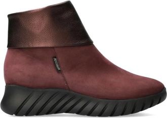 Mephisto Paarse enkellaarsjes voor vrouwen - Dames - Enkellaarsjes - Paars - 38 EU - Leer - Schoenen