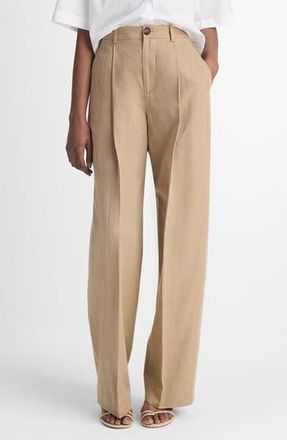 Vince High Waist Wide Leg Pants in Rye at Nordstrom Rack, Size 16 (Similar To 14W-16W)
