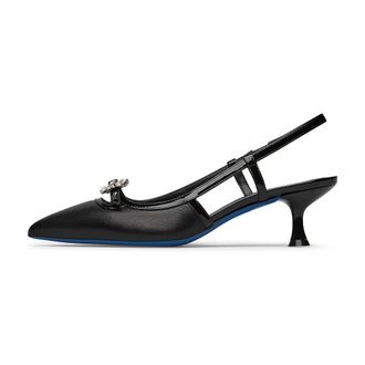 Loriblu Schoenen, Dames, Zwart, 40 EU, Leer, Slingback nappa zwart met juweel