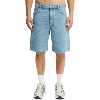 Cotton On Mens Baggy Denim Short in Verve Blue at Nordstrom, Size 32