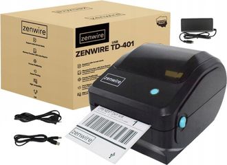 OEM Mini Impresora T&eacute;rmica Para Etiquetas Autoadhesivas De Mensajer&iacute;a 100x150 Con Cable Zenwire Td-401 Usb