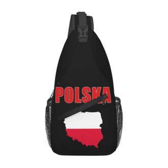 Generic Poland Country Polska Map Sling Bag Anti Theft Cross Body Bag Trendy Crossbody Bags For Shopping Traveling Sports