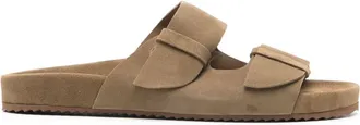 Ancient Greek Sandals Diogenis slides - men - Calf Suede/Calf Suede/Rubber - 42 - Green