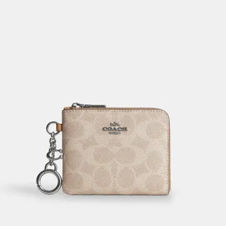 Coach Small Corner Zip Wallet In Signature Canvas
