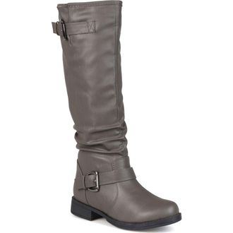 Journee Collection Stormy Riding Boot in Grey at Nordstrom Rack, Size 8.5