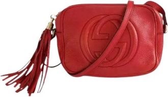 Gucci Pre-owned Cross Body Bags, female, Red, Size: ONE SIZE Pre-owned Soho Crossbody Bag