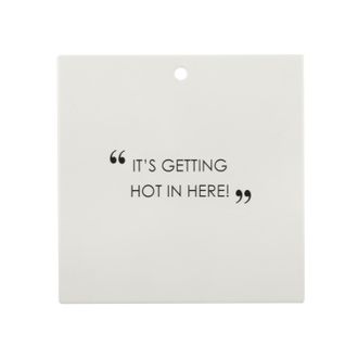 KASANOVA Sottopentola in ceramica bianca 20x20 cm con scritta