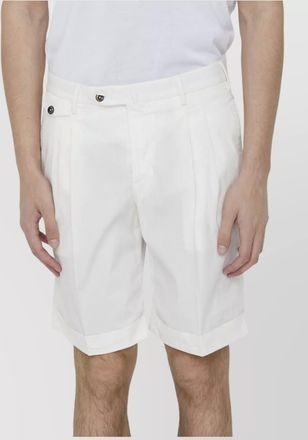 Pantaloni Torino seersucker pleated bermuda shorts pockets
