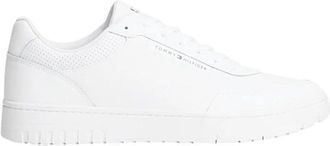 Tommy Jeans TH Basket Core Leather - Heren - Sneakers - Wit - 42 EU - Leer - Schoenen