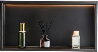 OEM Nicho De Ducha Empotrado 33x63,5x10,2 Cm Estante Divisor De Pared De Acero Inoxidable Organizador De Jab&oacute;n Y Champ&uacute; Con Tira Led Sellado Impermeable D
