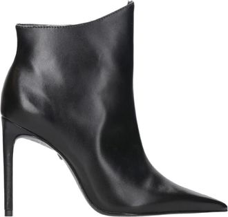 Schutz Zwarte Kwast Stiletto Enkellaarsjes - Dames - Laarzen met Hak - Zwart - 39 EU - Schoenen