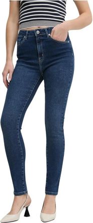 Karl Lagerfeld Jeans, Dames, Blauw, W25 L30, Denim, High-rise Skinny Jeans