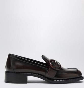 Prada Brushed leather moccasins in Burnt color
