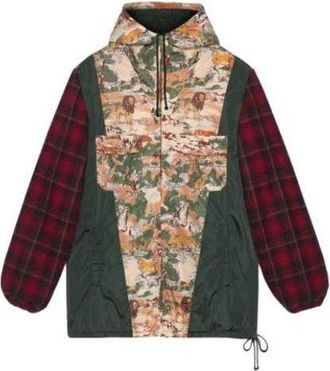 Gucci Nylon Jacket With Feline Print Green 585394-ZACYS-2376