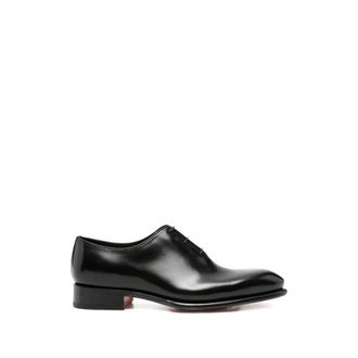 Santoni Business Shoes, male, Black, Size: 6 1/2 US Carter Oxford Shoe