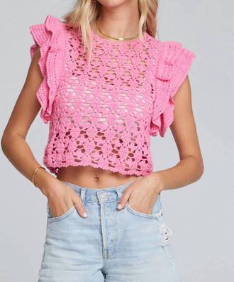 Saltwater Luxe Senna Sweater Top In Pink
