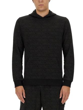 Moschino Black Logo Hood Sweatshirt