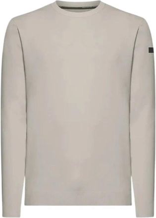 Roberto Ricci Design Technisch stof ronde hals shirt - Heren - Ronde hals truien - Beige - 2XL - Truien & Vesten