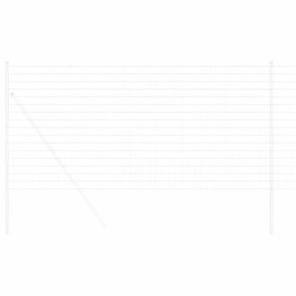 Berkfield Home Modern Euro Fence 1.4x10 m Galvanised Steel in Silver