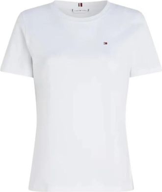 Tommy Hilfiger Modern Regular C-Nk T-Shirt - Dames - T-shirts - Wit - S - Katoen - Tops