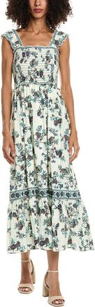 Max Studio Smocked Bodice Midi Dress